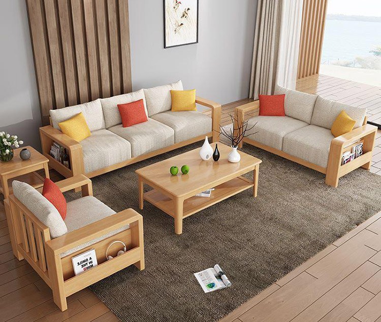 Mẫu bàn ghế gỗ phòng khách hiện đại